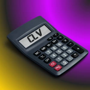 Calculator showing the letters CLV in the display.