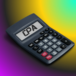 Calculator showing the letters CPA in the display.